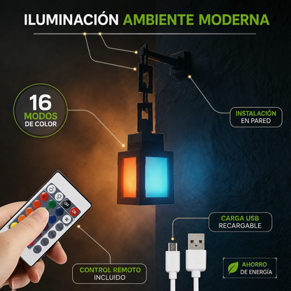 Lámpara Pixel Retro