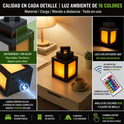 Lámpara Pixel Retro